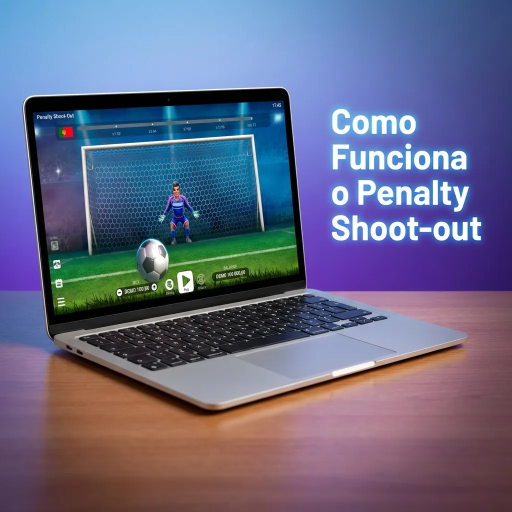 Soccer penalty kick game interface showing bet selection, goal direction choice, and shot power controls