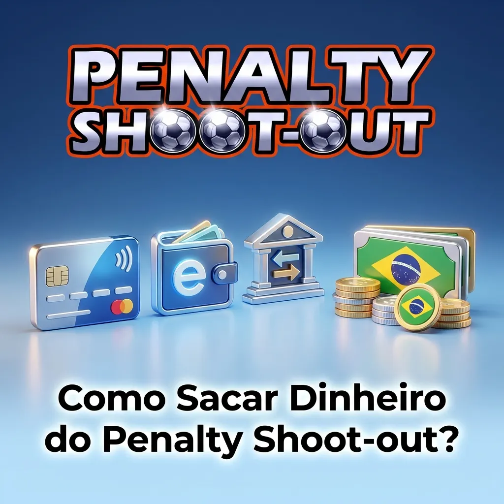 Person withdrawing winnings from Penalty Shoot-out game using mobile wallet interface with Pix payment method