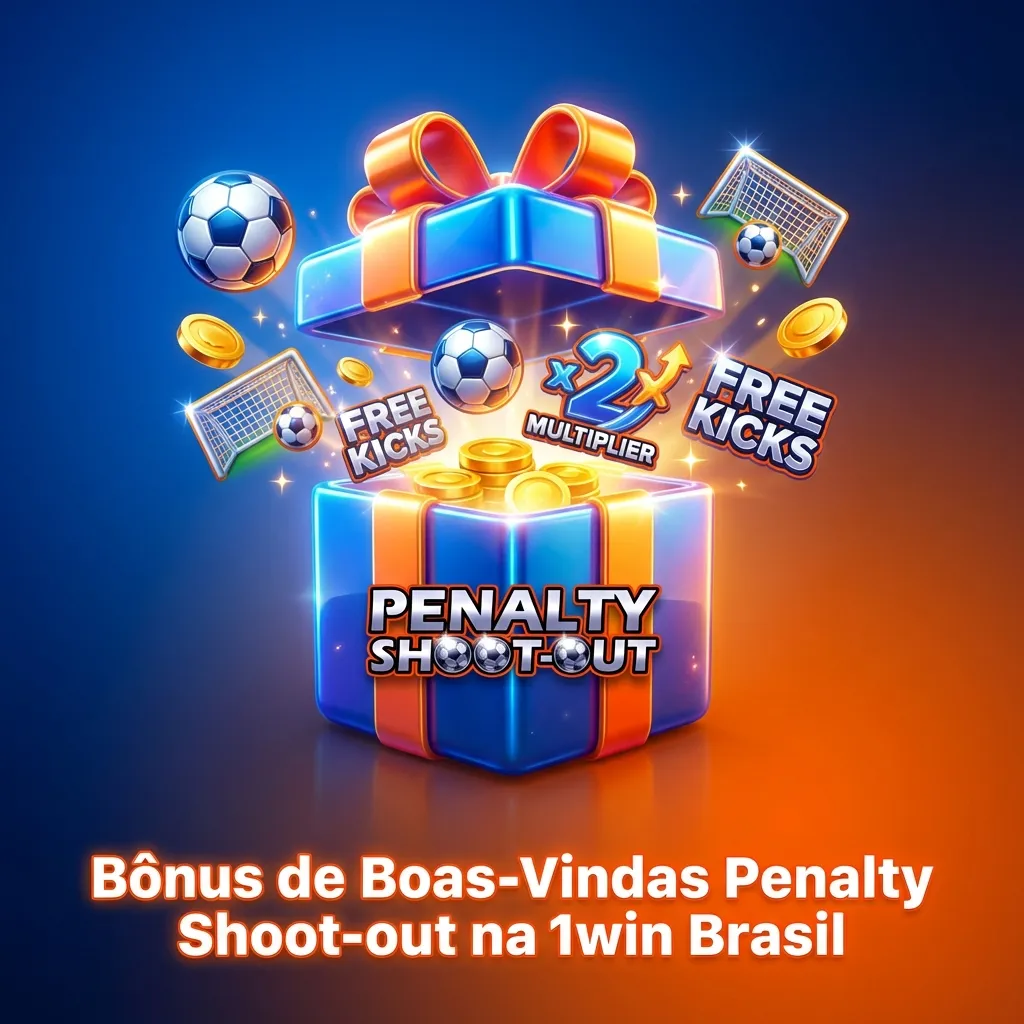 1win casino welcome bonus showing deposit rewards with free spins for Penalty Shoot-out game in Brazil