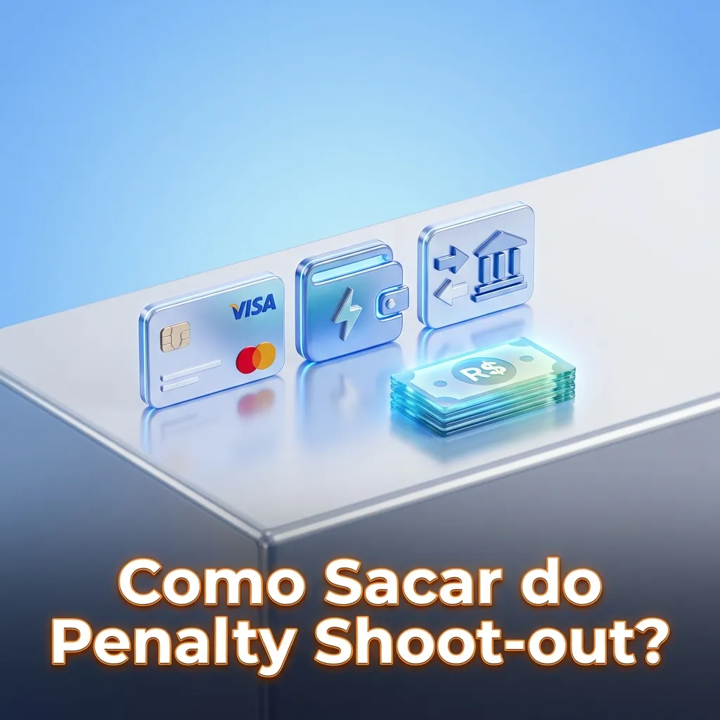 Tela de saque do jogo Penalty Shoot-out mostrando opções de retirada e verificação de conta