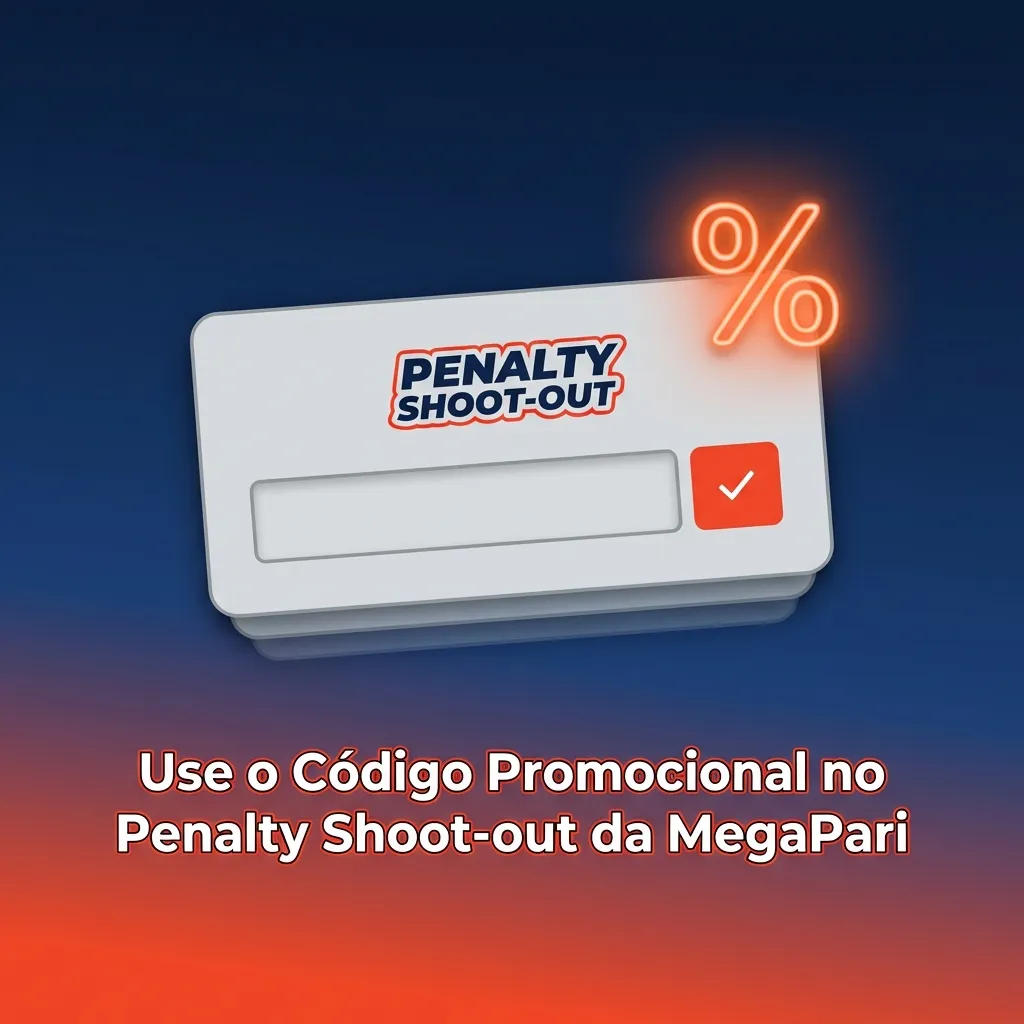 Jogador insere código promocional MEGAVIP no formulário de registro da MegaPari para ativar bônus no Penalty Shoot-out