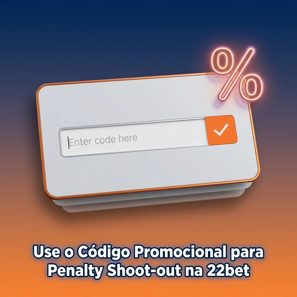 Jogador inserindo código promocional 22bet para Penalty Shoot-out no campo de registro do aplicativo