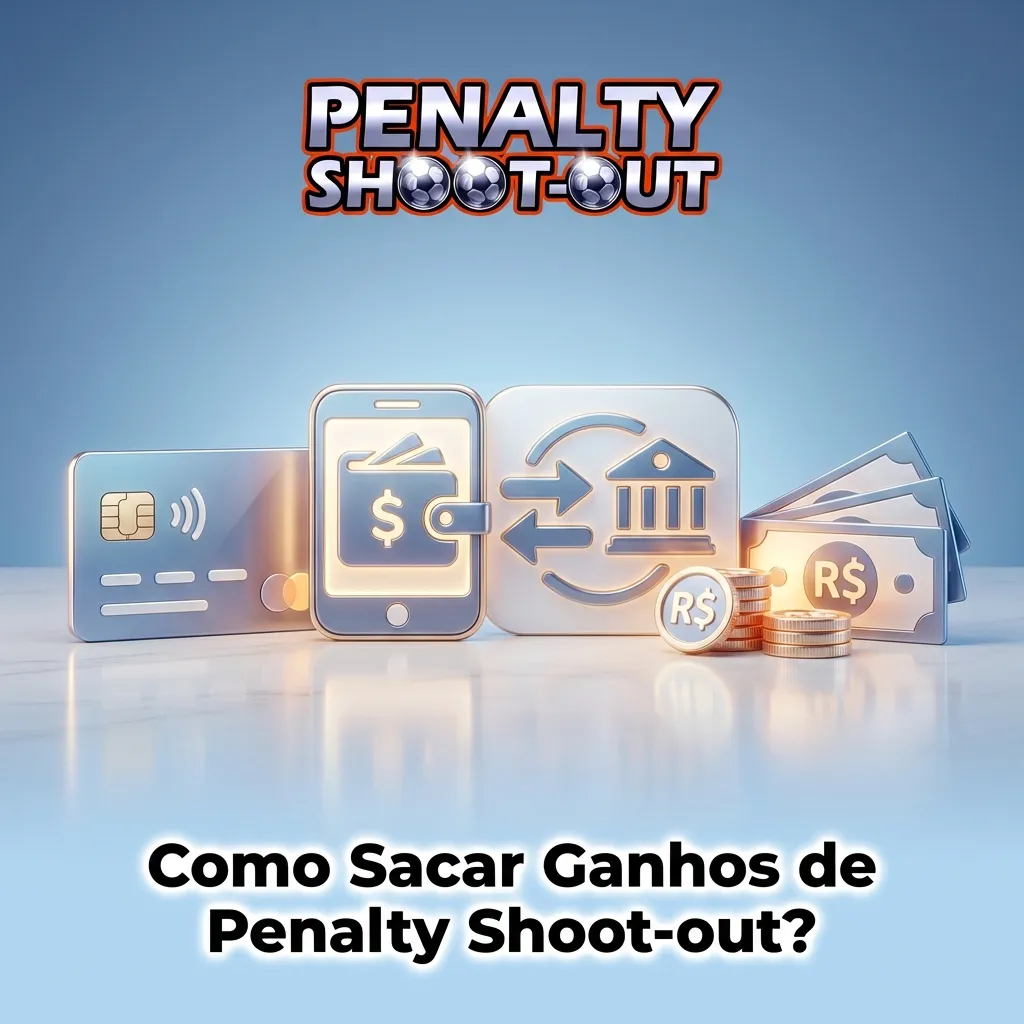 Screenshot showing withdrawal process steps for Penalty Shoot-out game earnings via Pix or crypto in mobile app interface